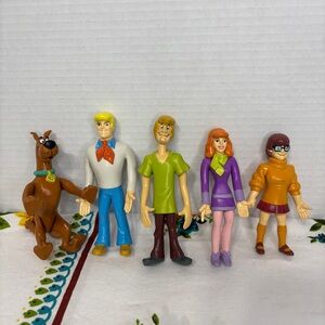 Vintage Scooby-Doo 1999 Bendable Character Figure Set Complete